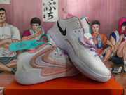 Nike Basketball Shoes in White, Pink, and Purple
