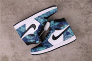 Jordan Air Jordan 1 Tie-Dye High-Top Sneakers Blue Black White