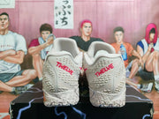 Nike LeBron Basketball Shoes in Light Grey and Pink