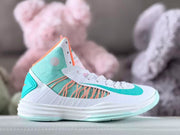Nike Hyperdunk Kids High-Top Basketball Shoes, Mint and Coral