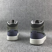 Jordan 1 Mid Gray Purple Sneakers 852842-203