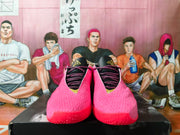 Nike Pink and Gold Basketball Shoes