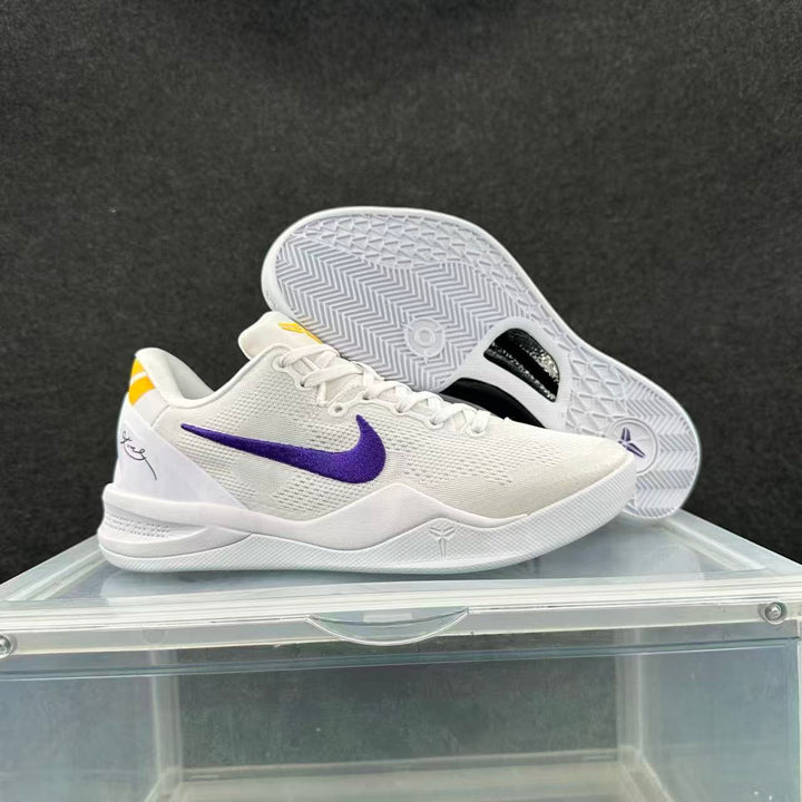 Nike Basketball Sneakers White Purple Yellow