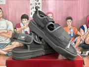 New Balance Black and Gray Adjustable Strap Sandals