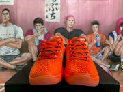 Nike Zoom Basketball Sneakers Orange and Silver