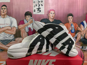 Nike Air More Uptempo Sneakers White Black
