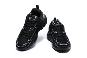 Louis Vuitton Black and Silver Graphic Low-Top Sneakers