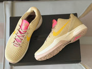 Nike Kobe 6 Clark PE Basketball Shoes Gold and Pink