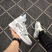 Air Jordan 1 High Grey White Off-White Style Sneakers