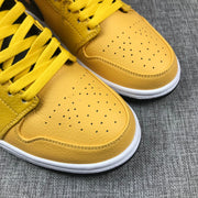Air Jordan 1 Mid Yellow Black White 554724-700 Sneakers
