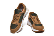 Prada Brown and Black Low-Top Sneakers