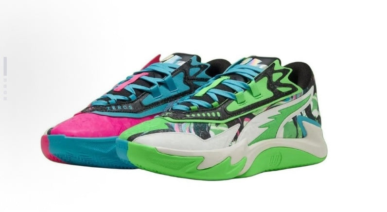 902-3 Multicolor Court Sneakers White Green Blue Pink