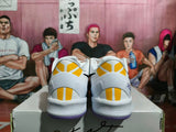 Nike Basketball Sneakers White Black Purple with Character Graphic