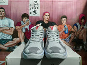 Nike Zoom Basketball Sneakers Grey and Red