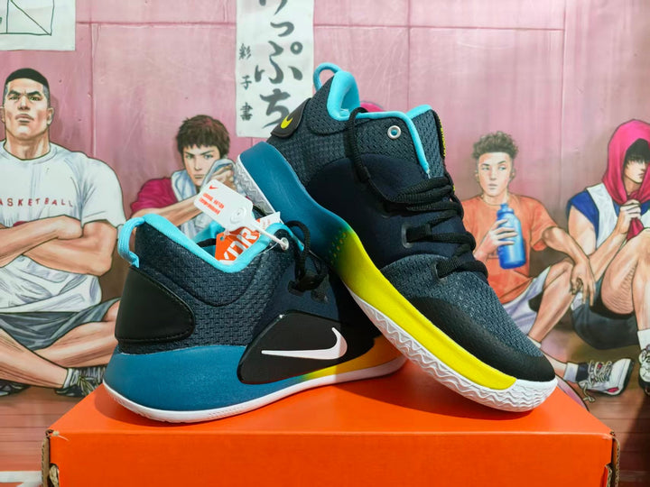 Nike Basketball Shoes Black Yellow Blue