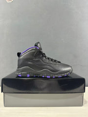 Jordan Air Jordan 10 High Black and Purple Sneakers 130209-051