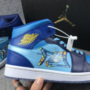 Jordan Air Jordan 1 Mid Blue Graphic Sneakers BV7446-400