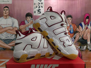 Nike Air More Uptempo Sneakers White Burgundy