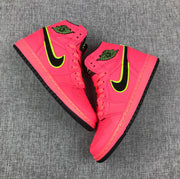 Jordan 1 Mid Hot Punch Black Volt Sneakers AQ9131-600