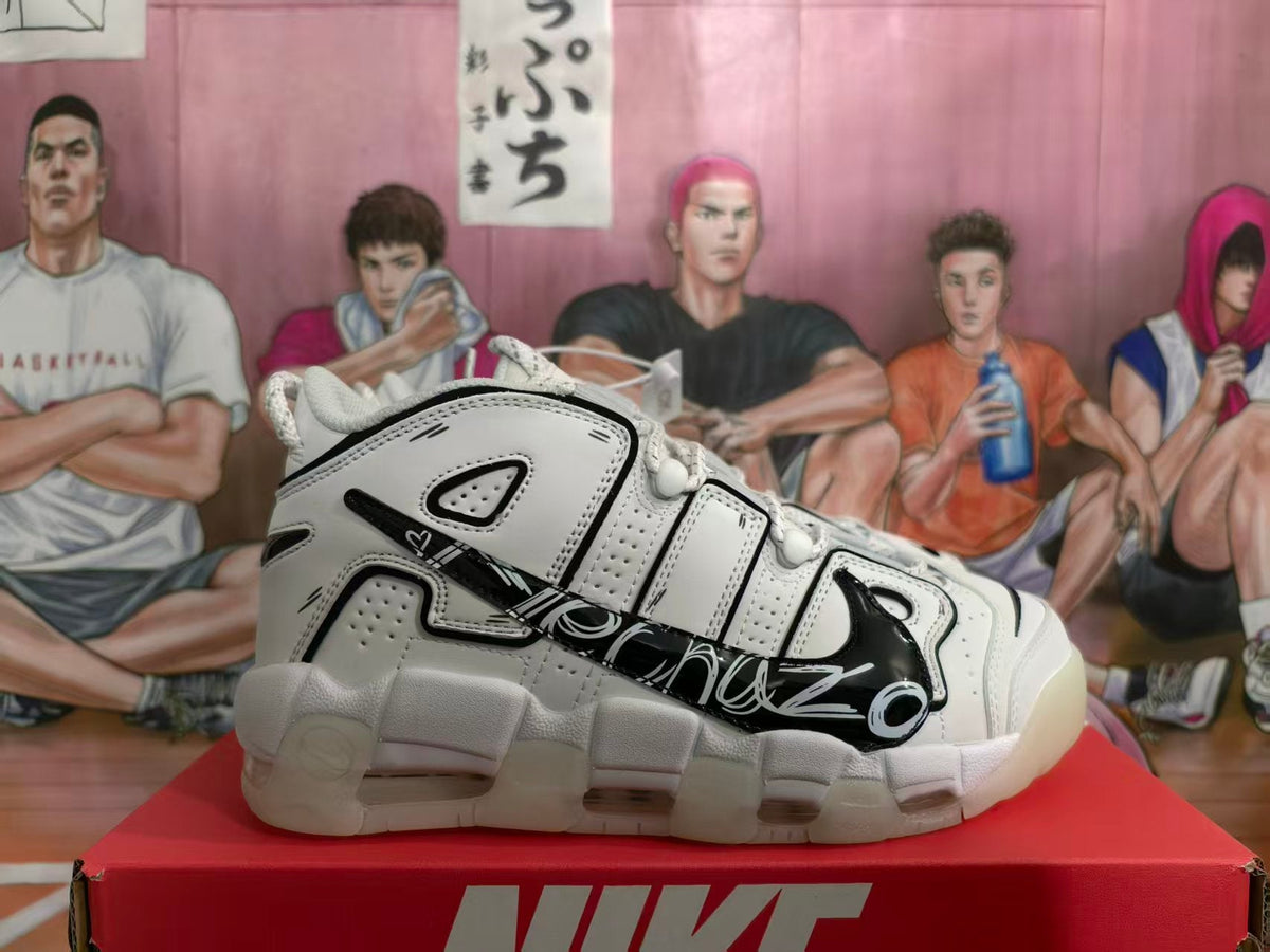 Nike Air More Uptempo White Black Sneakers