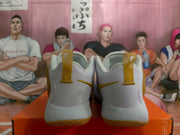 Nike Zoom Basketball Sneakers White and Yellow
