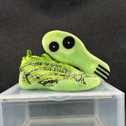 Adidas Yeezy 450 Sulfur Sneakers in Lime Green Snake Print