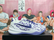 Nike White Purple Basketball Sneakers