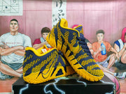 Nike Purple and Yellow Basketball Sneakers