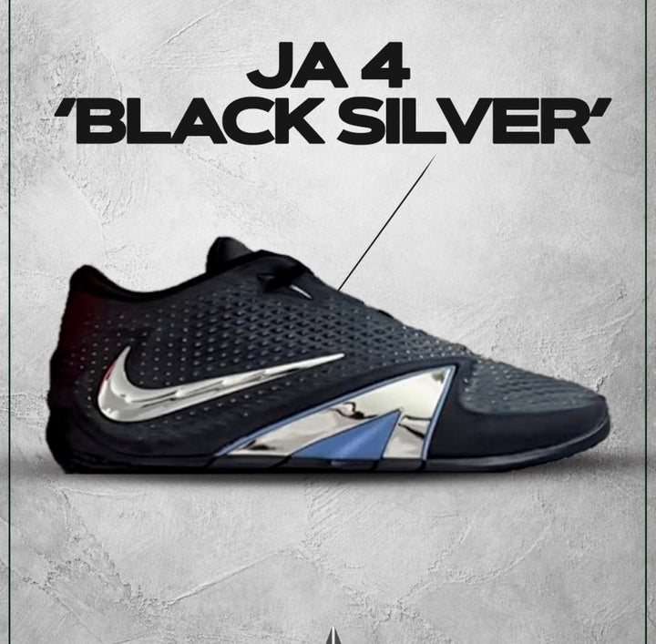 Nike JA 4 Black Silver Basketball Sneakers