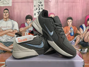 Nike Gray Basketball Sneakers with Blue Swoosh