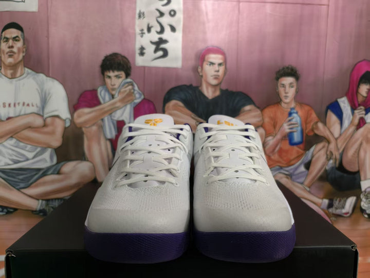 Nike Basketball Sneakers White Purple Yellow