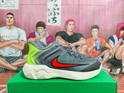 Nike Basketball Sneakers in Gray and Volt Green
