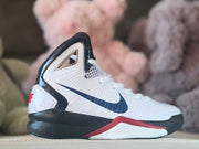 Nike Hyperdunk 2010 Kids Basketball Shoes, White/Navy/Red