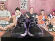 Nike Black and Purple Basketball Sneakers