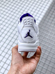 Air Jordan 4 Court Purple White Sneakers