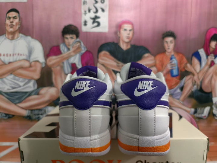 Nike White Blue and Orange Low-Top Sneakers