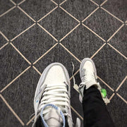 Air Jordan 1 High Grey White Off-White Style Sneakers