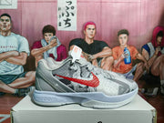 Nike Zoom Basketball Sneakers Grey and Red