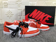 Air Jordan 1 Low White Orange Black Sneakers CZ0790-801