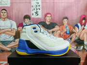 Under Armour White Blue Yellow Basketball Sneakers
