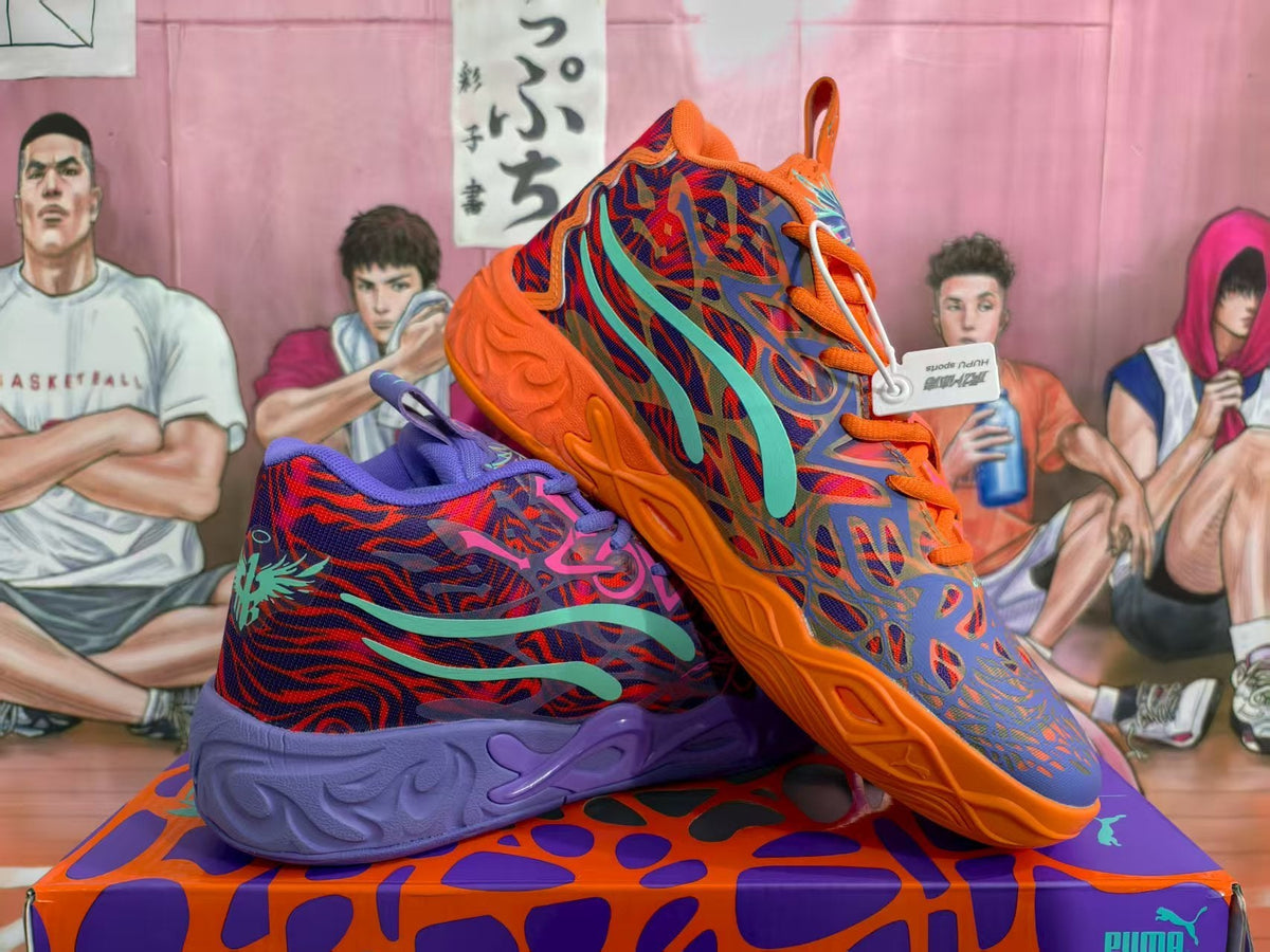 Puma Purple-Red Basketball Sneakers