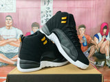 Jordan Black High-Top Sneakers with Gold Accents