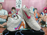 Nike LeBron Basketball Shoes in Light Grey and Pink
