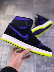 Air Jordan 1 Zoom Air CMFT Lemon Venom Plum Purple Sneakers
