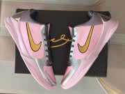 Nike Kobe 5 Low Basketball Shoes Pink Silver Gold