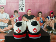 Jordan 5 Retro Low White and Red Sneakers