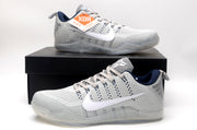 Nike Kobe 11 Low Basketball Shoes Gray and Navy