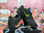 Nike Black and Red Basketball Sneakers