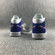 Jordan Air 1 Mid Blue Pink Sneakers 554724-451