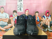 Jordan Black and Blue High-Top Sneakers